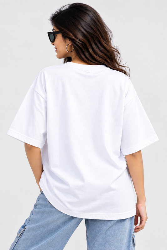 Visakha Telugu Typography Women's Oversized T-Shirt