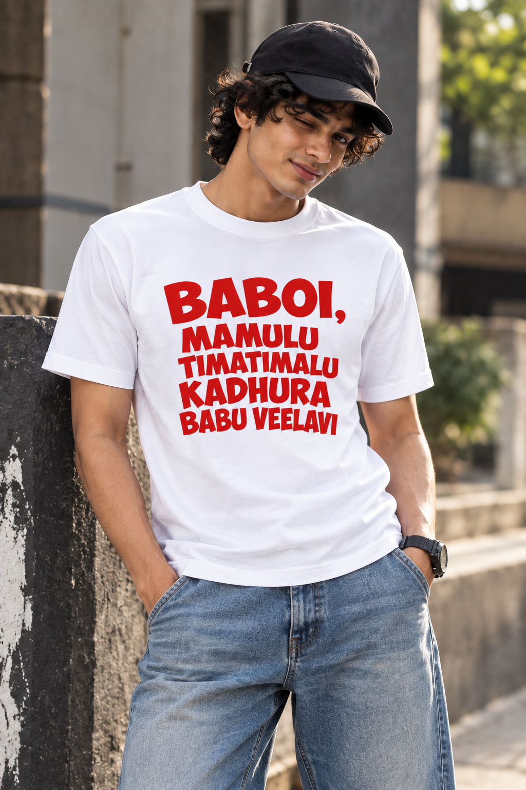 Baboi Mamulu Timatimalu Kadhura Babu Veelavi Men's T-Shirt