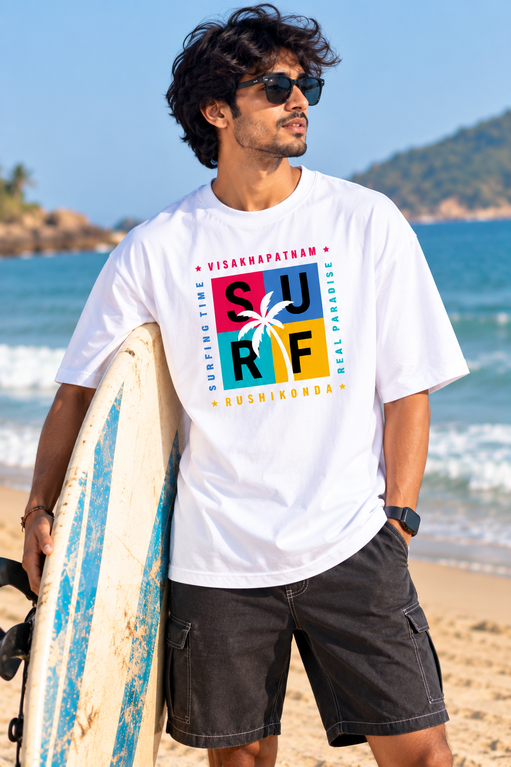 Rushikonda Surfing Time Unisex T-Shirt