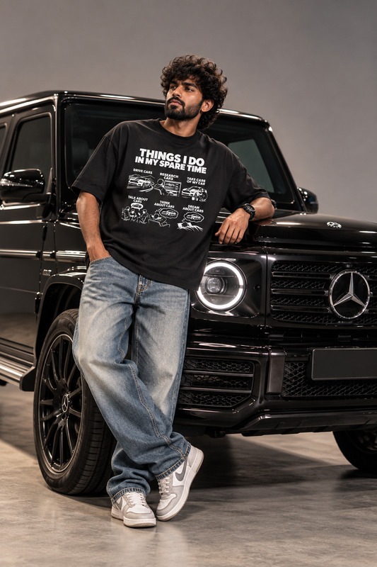 Things I Do in My Spare Time – Car Men's Oversized T-Shirt