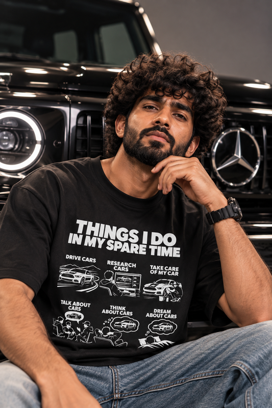 Things I Do in My Spare Time – Car Men's Oversized T-Shirt