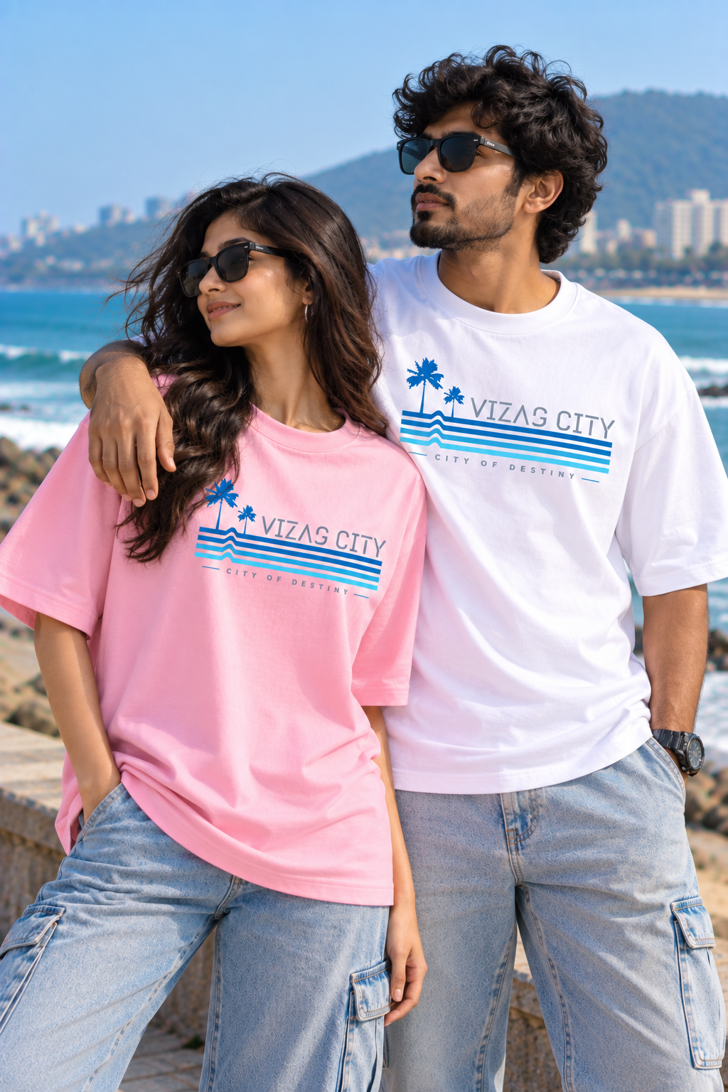 Vizag City – City of Destiny Unisex Oversized T-Shirt