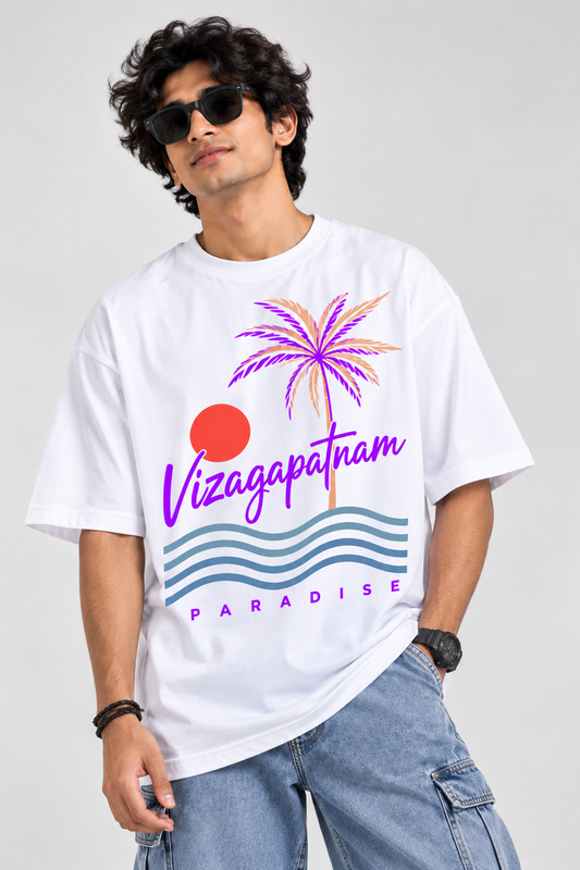 Vizagapatnam Paradise Men's Oversized T-Shirt