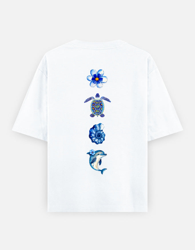 Beach Ki Velthunna Telugu oversized T-shirt back print by STRTCULT