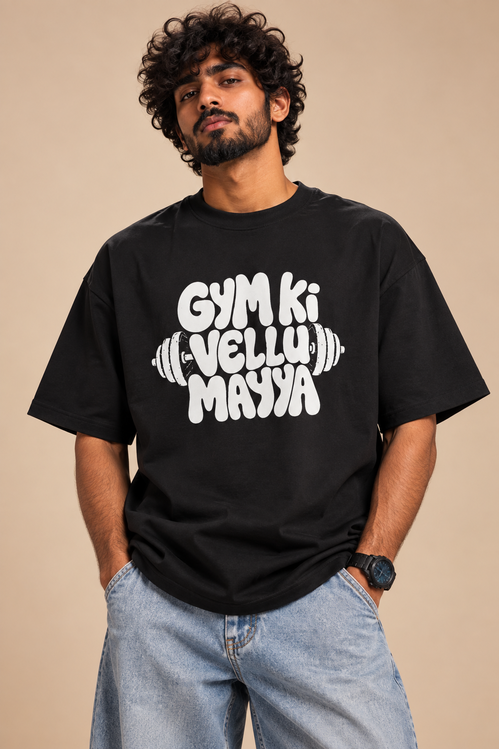 Gym Ki Vellu Mayya Oversized T-Shirt