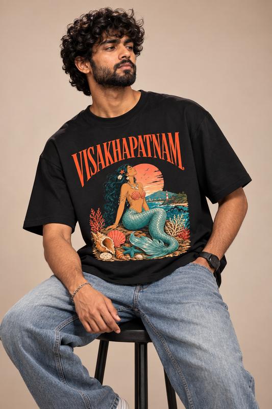 Visakhapatnam Mermaid Oversized T-Shirt